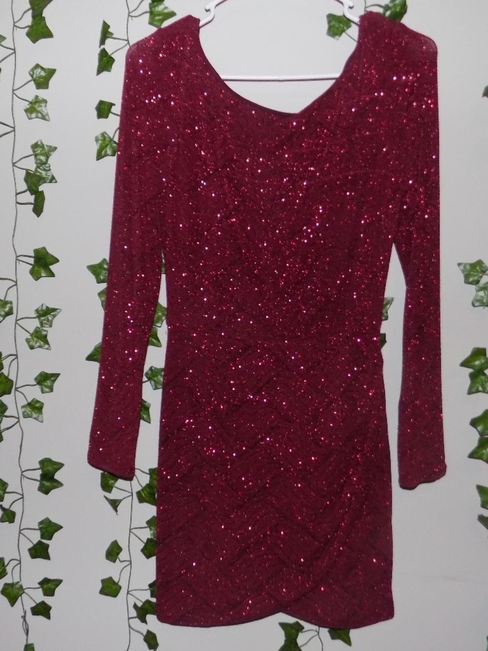 B. Smart Red Glitter Homecoming Dress
